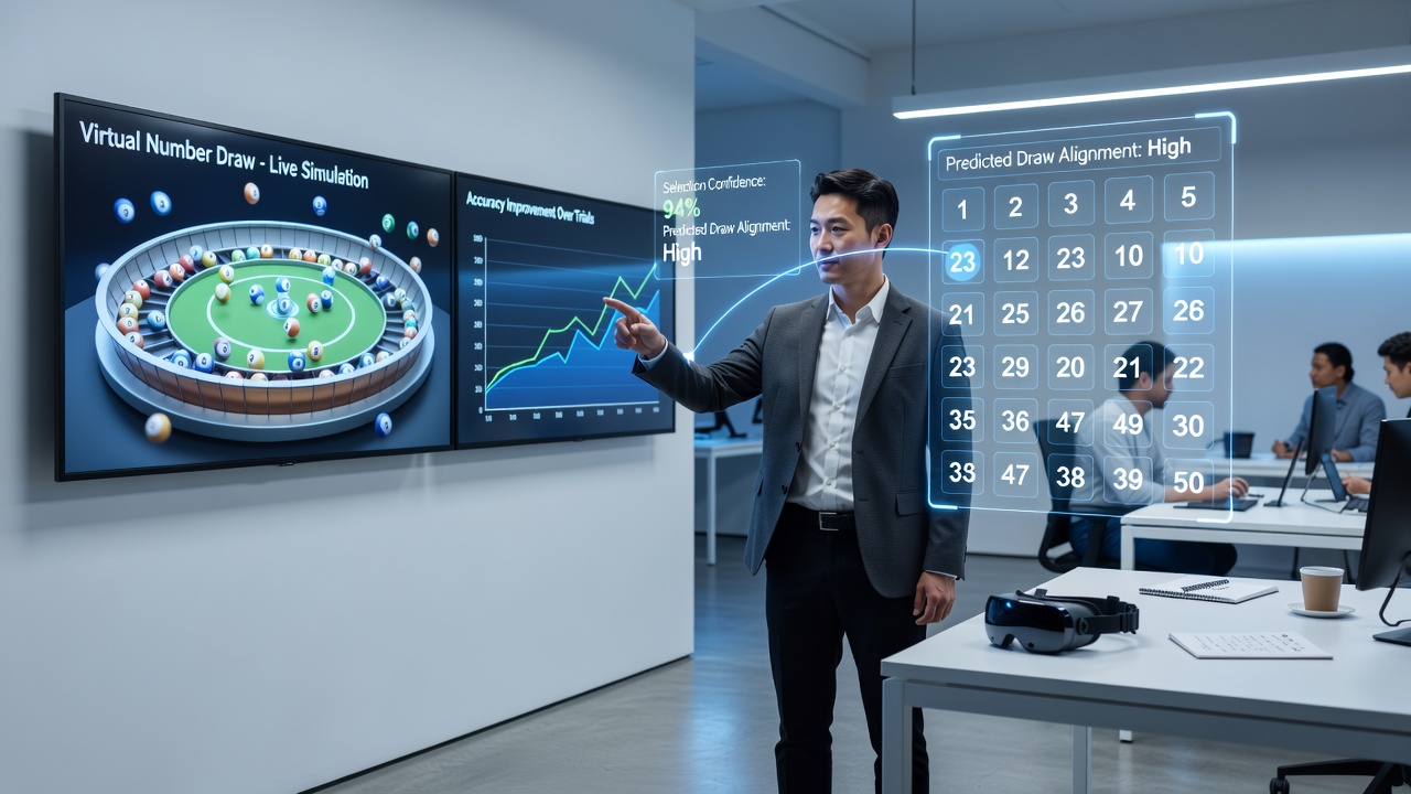 Close-up view of AR number selection accuracy tools in a mobile virtual draw application
